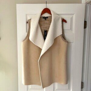 SIENNA SAGE | NEW Faux Suede/Faux Sherpa Open Vest Size 2X